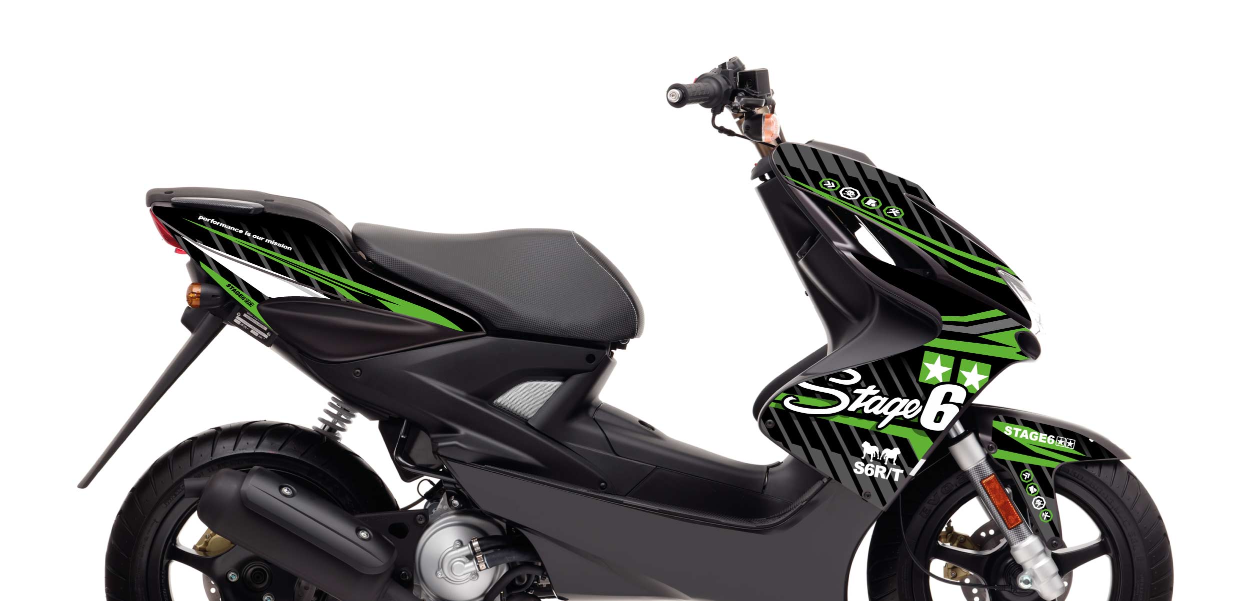 Graphic Kit Yamaha Aerox before 2013 Stage6 Green