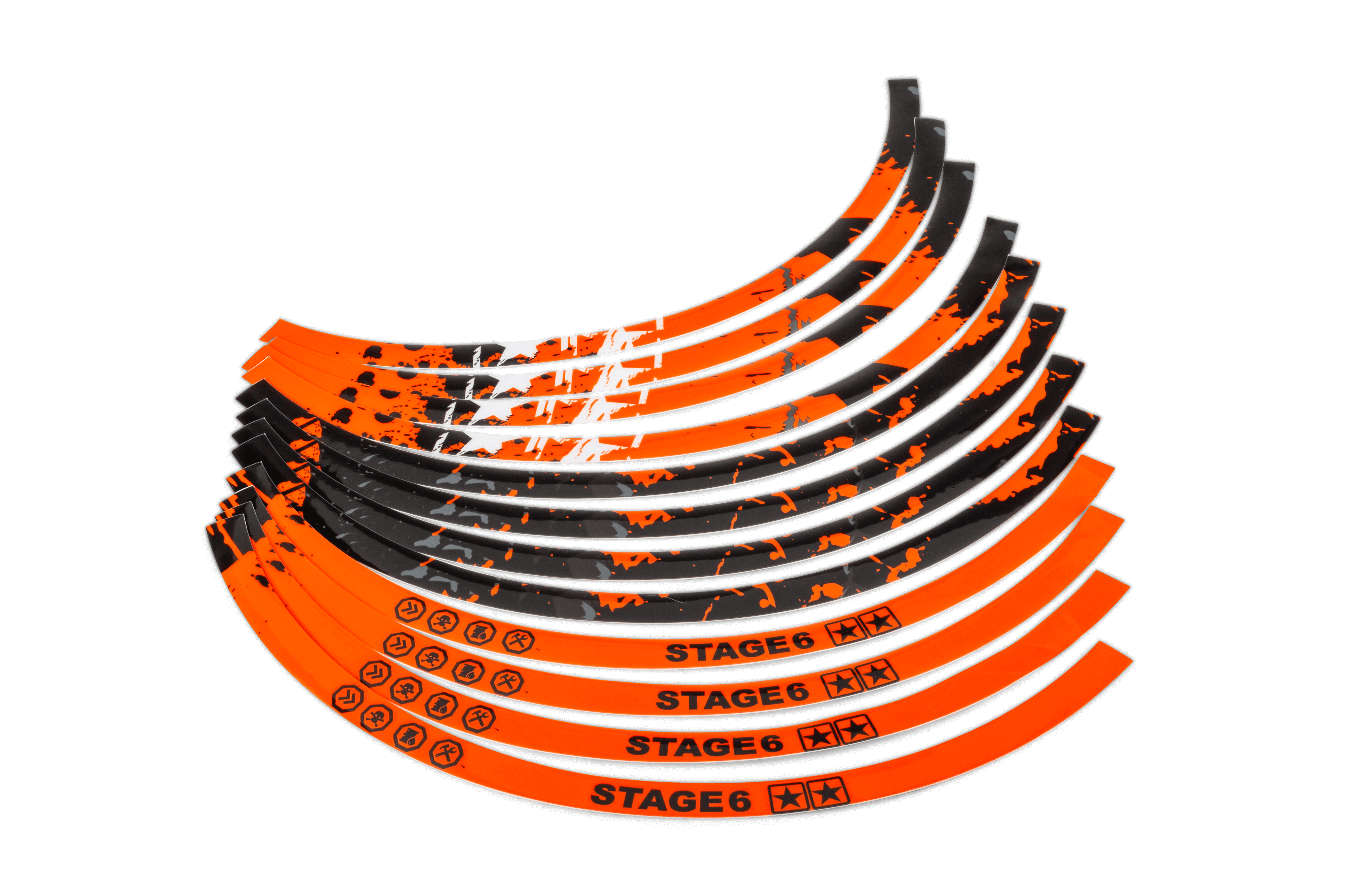 Rim Stickers Scooter 13″ Stage6 orange / black – Stage6