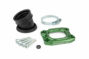 Intake Manifold Stage6 360° AM6 / Derbi green for PWK 30 - 36mm