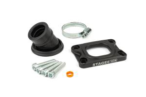 Intake Manifold Stage6 360° AM6 / Derbi black for Dellorto / CP