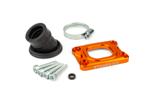 Ansaugstutzen Stage6 360° AM6 / Derbi orange für Dellorto / CP