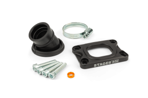 Intake Manifold Stage6 360° AM6 / Derbi black for CP Evolution