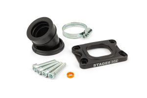 Intake Manifold Stage6 360° AM6 / Derbi black for Mikuni TM24