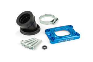 Ansaugstutzen Stage6 360° AM6 / Derbi blau für Mikuni TM24