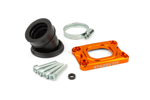 Ansaugstutzen Stage6 360° AM6 / Derbi orange für Mikuni TM24