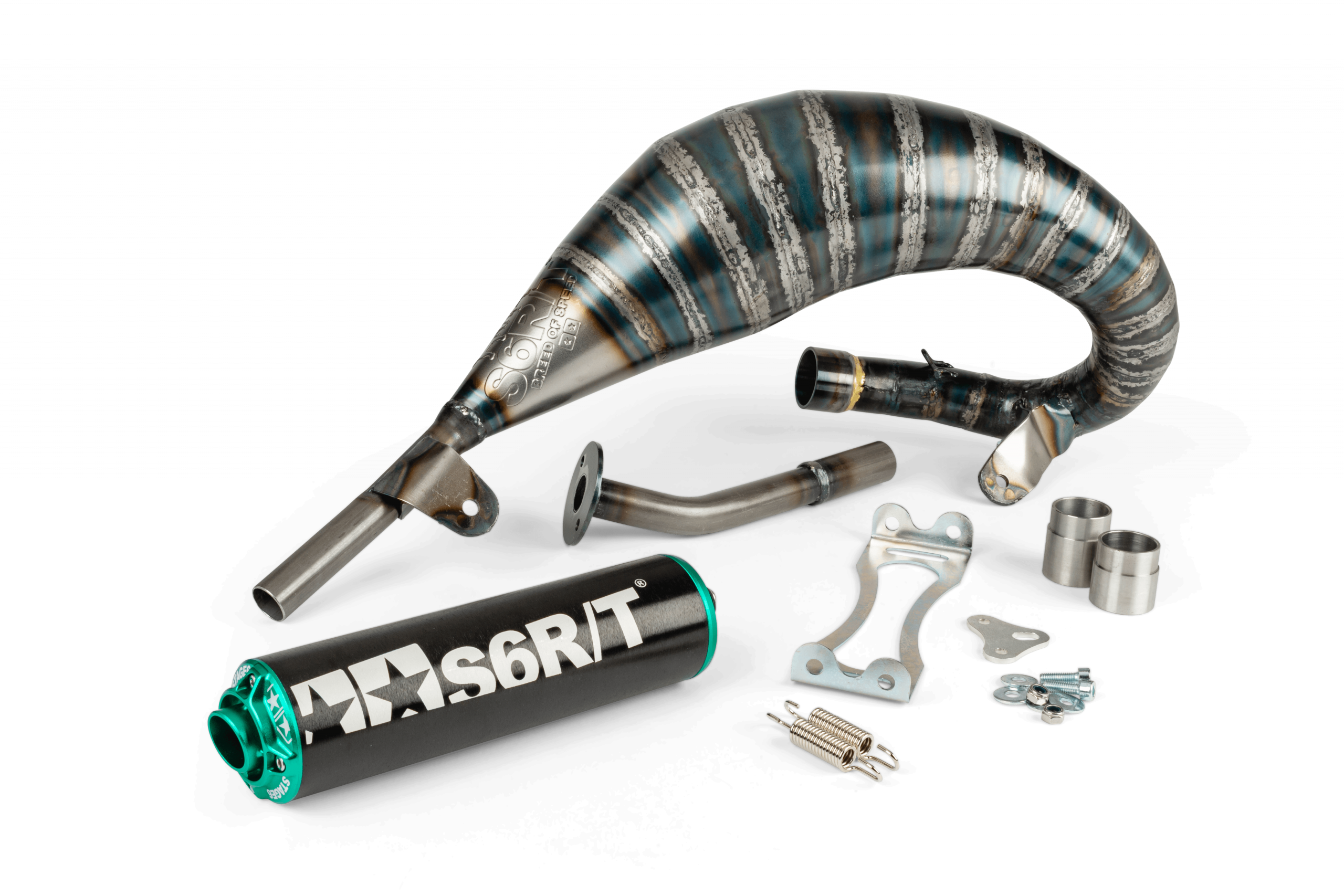 Pot d'échappement Stage6 R/T 70 - 80 Beta RR avant 2021 Noir / Turquoise