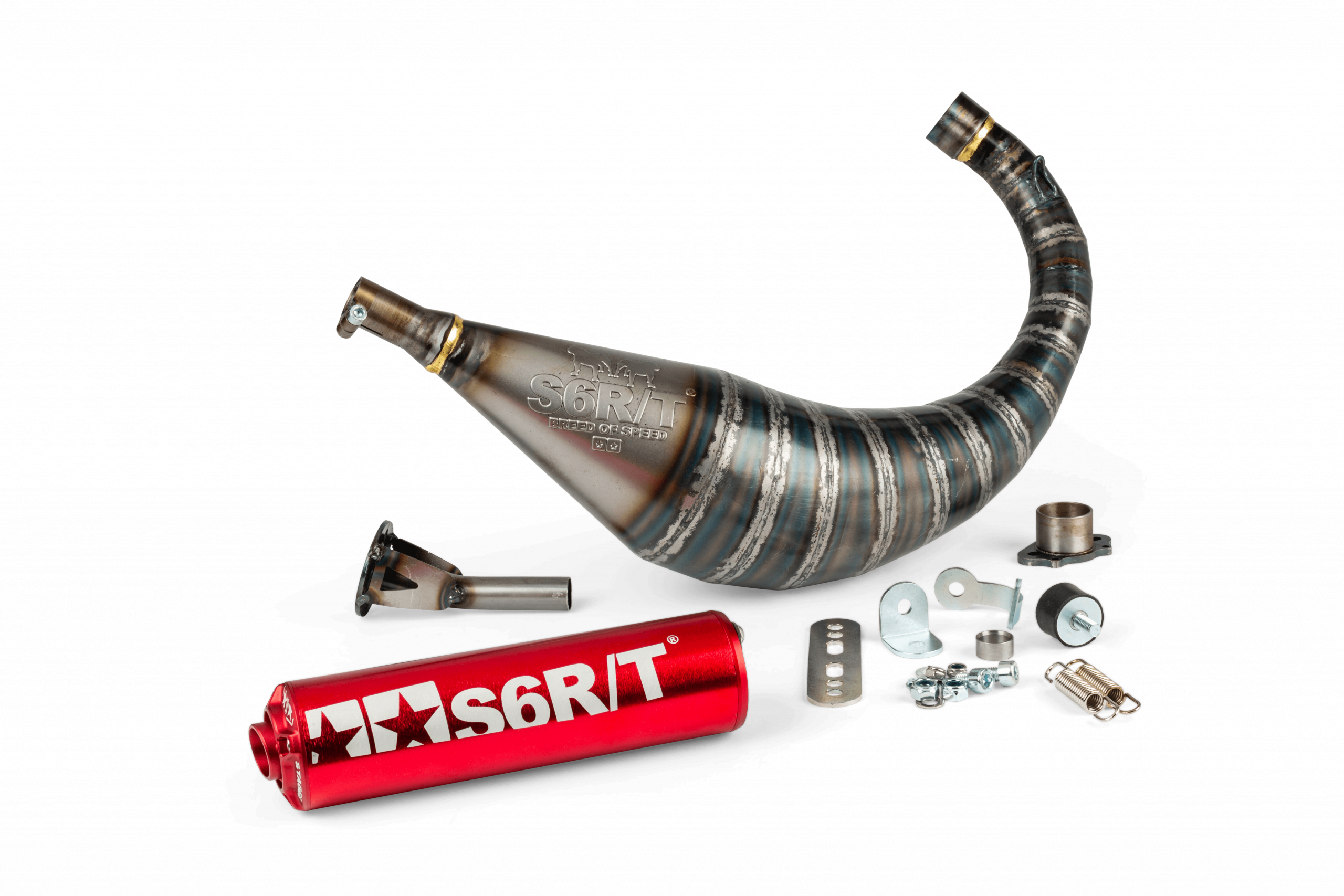 Pot d'échappement Stage6 R/T 70 - 80 Derbi Rouge