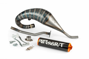 Pot d'échappement Stage6 R/T 70 - 80 passage haut Derbi Noir / Orange