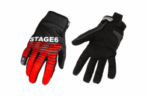 Motorrad Handschuhe Stage6 Street Pure Rot / Schwarz