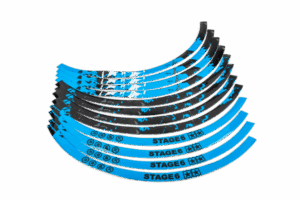 Felgenaufkleber 13" Stage6 blau / schwarz