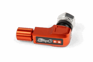 Tire Valve Stage6 CNC 90 degree angle orange