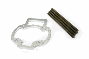 Cylinder Spacer Stage6 R/T 5mm w/ stud bolts M6x114mm f. 85mm conrod Piaggio LC (NRG / Runner)